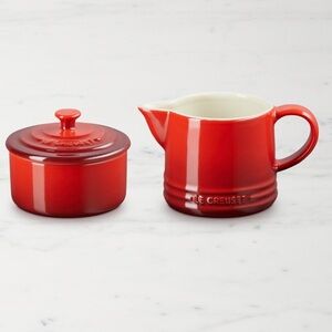Le Creuset Cherry Red Creamer and Sugar Set
